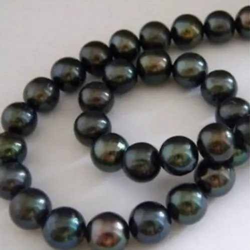 

FREE SHIPPING>>>@ Charming AAA+ 9-10mm Black Tahitian Pearl Bead 17inch^^^@^Noble style Natural Fine jewe hot new