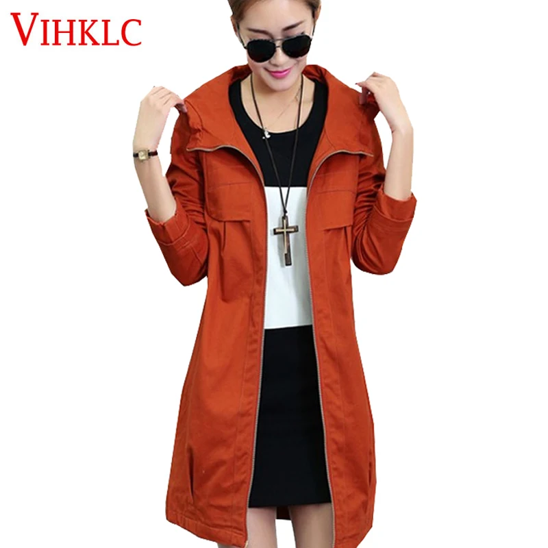 

2019 fashion winter women's trench coat with a hood warm cotton spliced plus size windbreaker female XXXL 4XL outerwear AY131