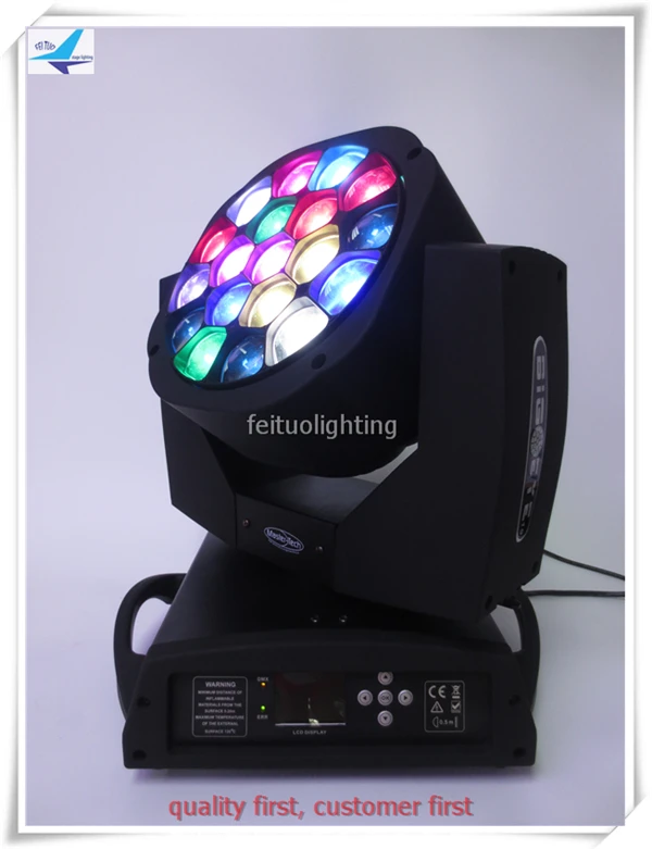 4 шт. + кейс светодиодный 19x10 Вт Bee Eye Moving Head Light Zoom Профессиональное освещение 4в1 сценический свет для дискотеки DJ вечерние ночной клуб