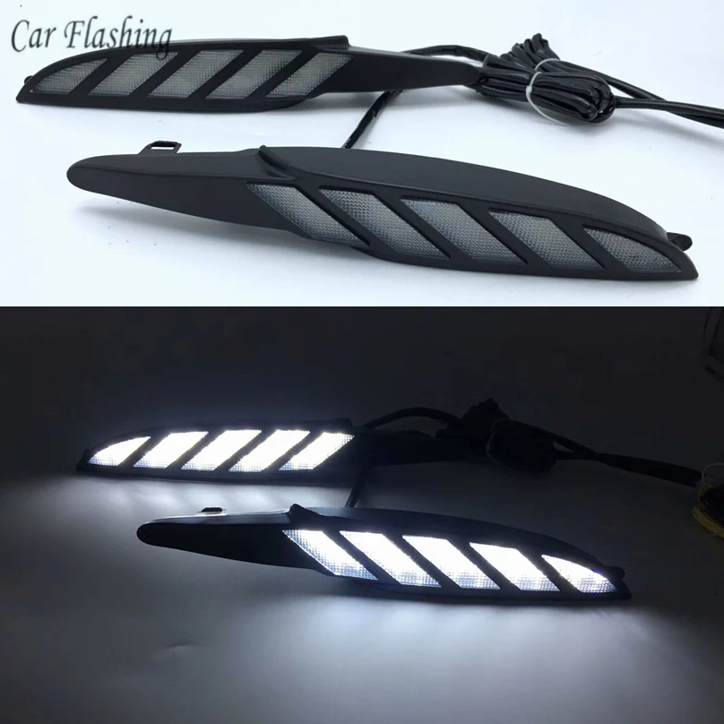 

Car Flashing for Mazda 3 Mazda3 2017 Driving DRL with turn signal Daytime Running Light fog lamp Relay 12V Daylight car styling