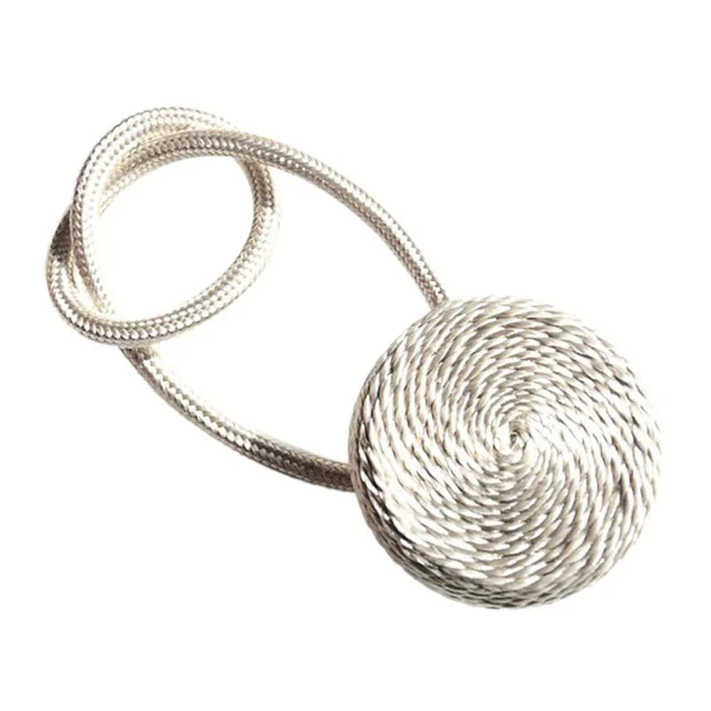 

Durable Magnetic Curtain Tiebacks Tie Backs Non-toxic Braided Round Curtain Buckles Holder Home Garden Supplies