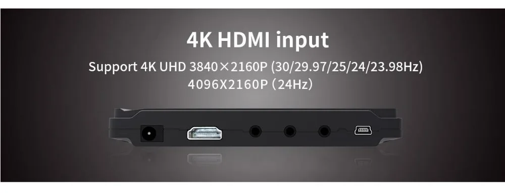 Feelworld FW760 7 дюймов ips 4 K камера HDMI монитор для DSLR видео Full HD 1920x1200 с встроенный звук Peaking Focus гистограмма