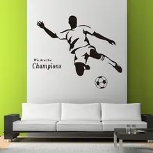 85*69cm handsome fasion We Are The Champions home decal Football wall sticker boys fans sport lover room decoration mural art 85*69cm handsome fasion We Are The Champions home decal Football wall sticker boys fans sport lover room decoration mural art