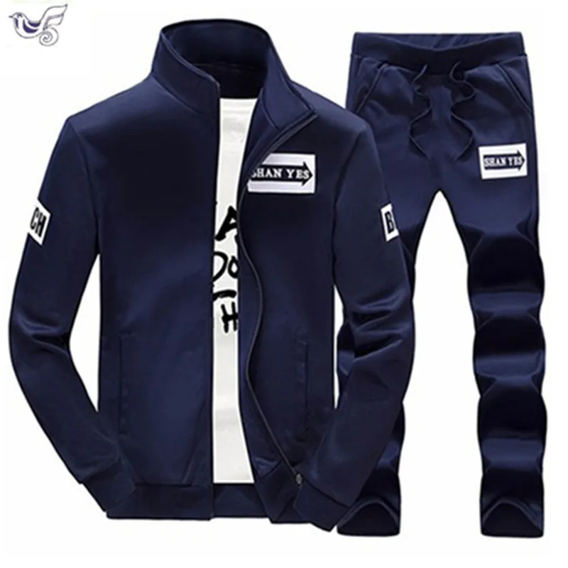 

XIYOUNIAO New Brand Tracksuit Men Fashion Men's Sportswear Hoodies Set Casual Gradient Jakcet+Pants 2PCS Sweatshirts clothing