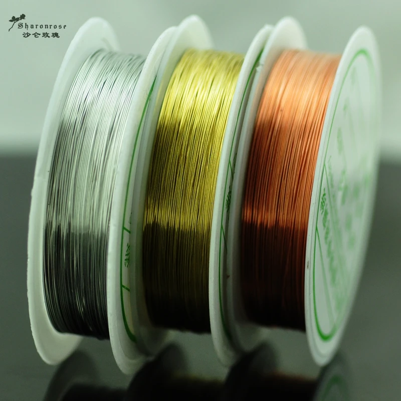 

0.3mm 1 Roll Sturdy Alloy plated special copper wire craft for DIY Craft beads jewelry making,beading Wire