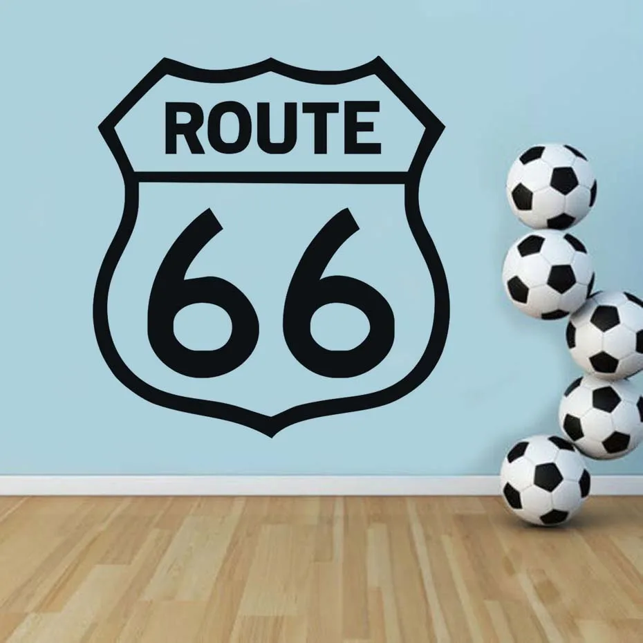 

Route 66 DIY Vinyl Wall Stickers Art Murals Removable Waterproof Self Adhesive Wallpaper Living Room Bedroom Decals Home Decor