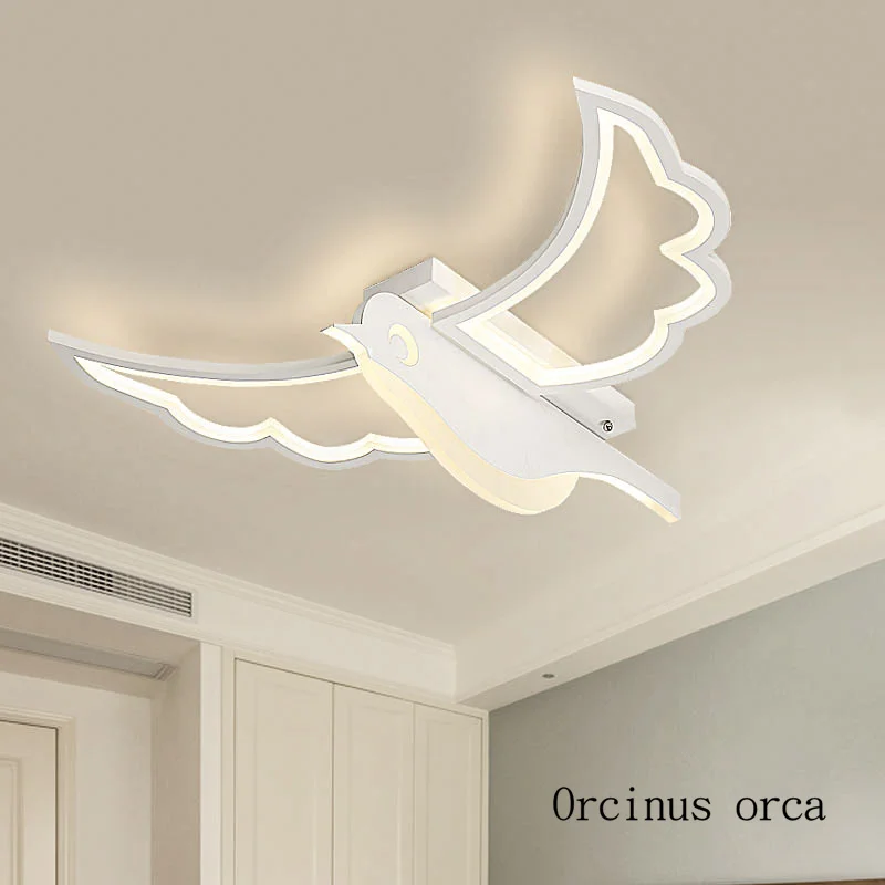 

Cartoon creative bird ceiling lamp boy girl bedroom child room light Nordic personality Eagle LED ceiling lamp free shipping