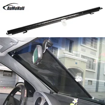 Car Window Sunshade Roller Retractable Folding Windshield Auto Curtain Shade Cover Black Blind Protector Car Accessories