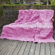 CX-D-30 диван одеяло на заказ лоскутное кроличий мех бросок меховое одеяло коврик