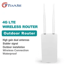 TIANJIE Водонепроницаемый Открытый 4G CPE роутер 150 Мбит/с CAT4 маршрутизаторы LTE 3g/4G sim-карта WiFi роутер для ip-камеры/наружного покрытия WiFi