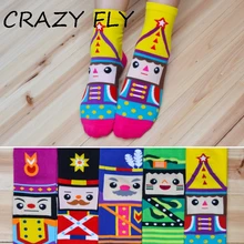 Магазин Crazy Fly, зимние забавные носки с героями мультфильмов, новинка, модные хлопковые короткие носки до лодыжки, носки для счастливых, охранники, герцог, король, солдат и принц