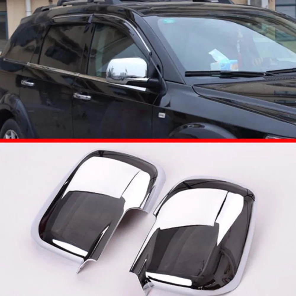 2x ABS Chrome Side Door Rear Mirror Covers Trim For Dodge Journey 2011