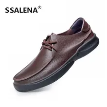 Men Genuine Leather Casual Shoes Male Cowhide Fashion Shoes Comfortable Formal Business Flat Shoes Big Size