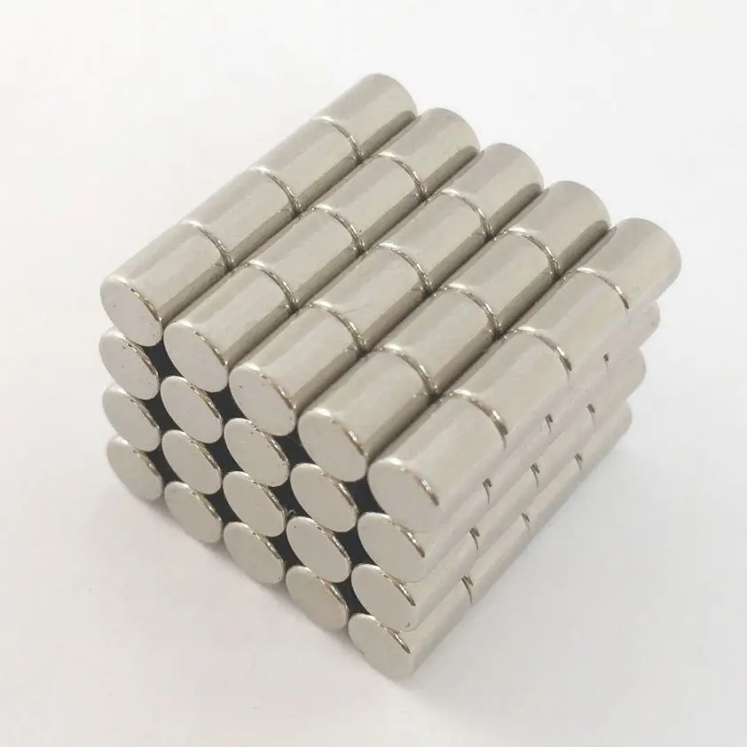 XICIMAG 50pcs Cylinder Neodymium dia4.5x6mm Neodymium Rare Earth