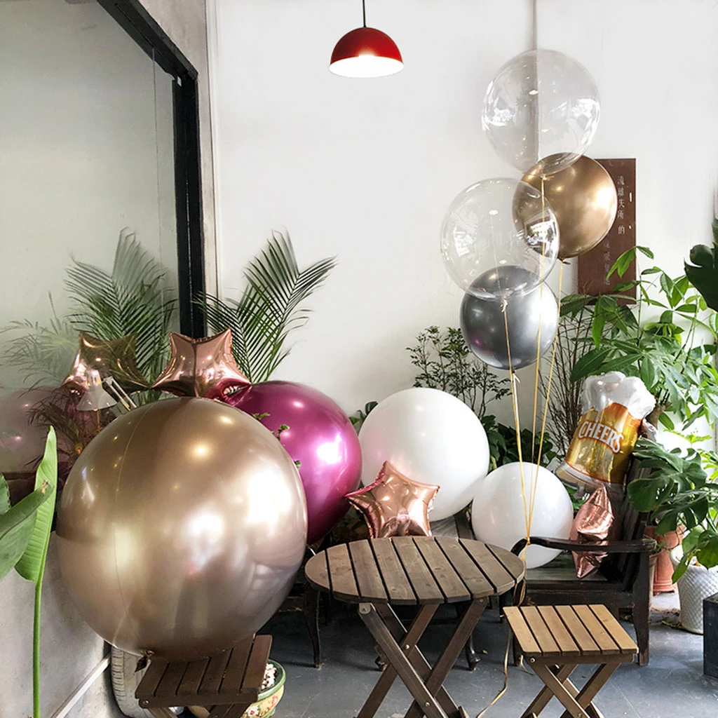 Large Metallic Foil Round Balloons Aluminum Foil Balloon for Wedding Party Supplies Home Garden Stage Ornament Kid Gifts