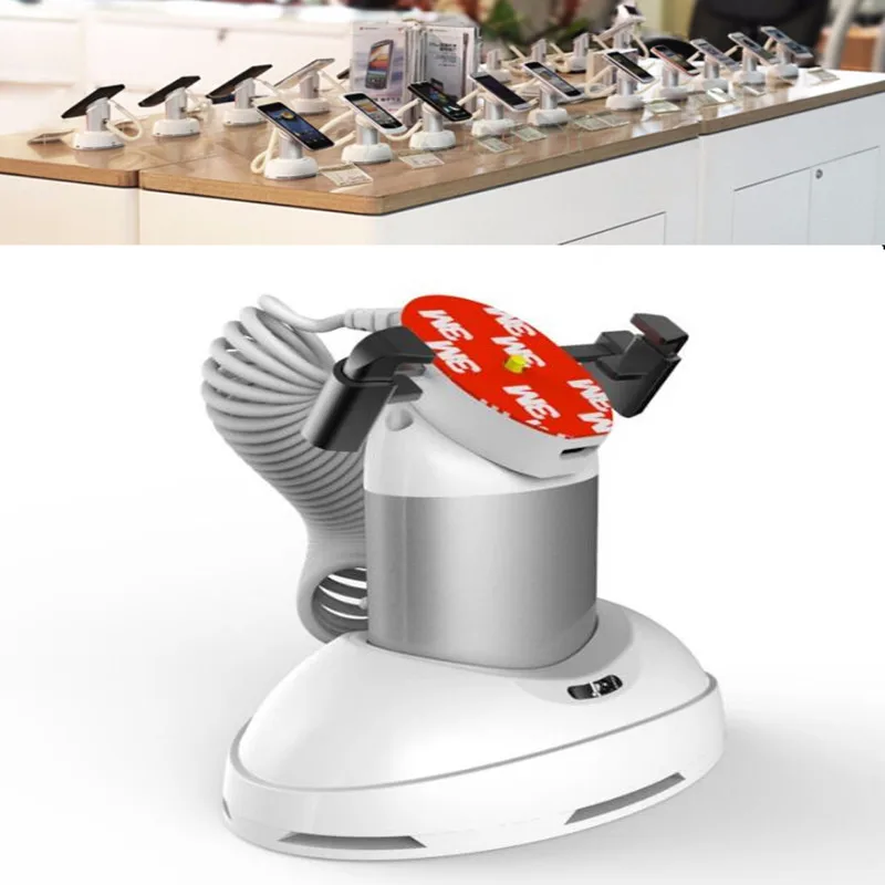 

(10 set/pack )131mm height white color metal body remote control charging and anti theft clamps for phone retails