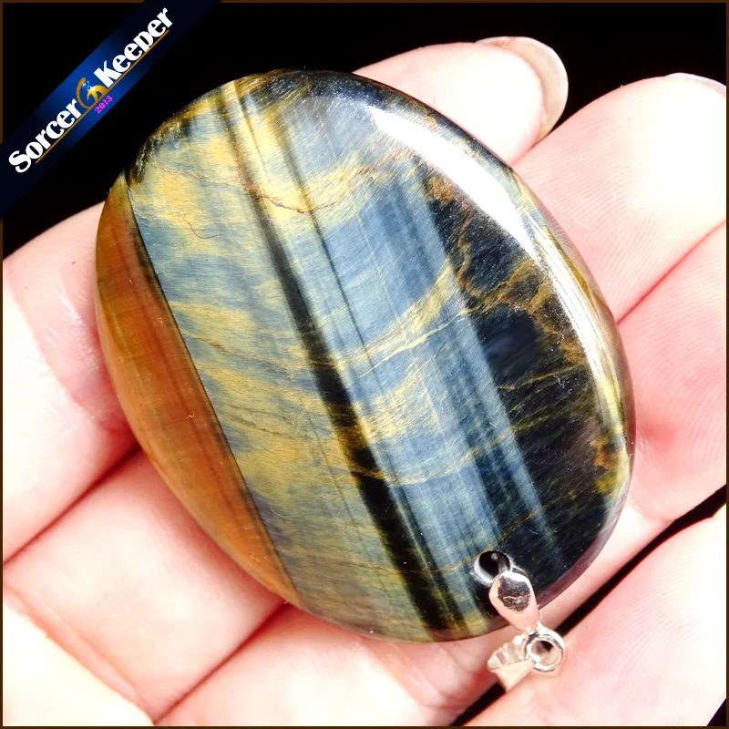 

Wholesale Lots 2019 Unisex High Quality Fashion Natural Stone Pendants Charms Blue Tiger Eye Necklace For Jewelry Making ZS985