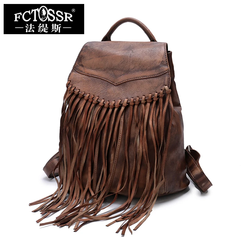 real leather rucksack womens