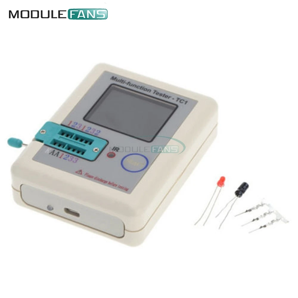 

Transistor Tester TFT TC-1 Diode Triode Capacitance Meter LCR ESR Meter NPN PNP MOSFET IR Multifunction Tester Multimeter