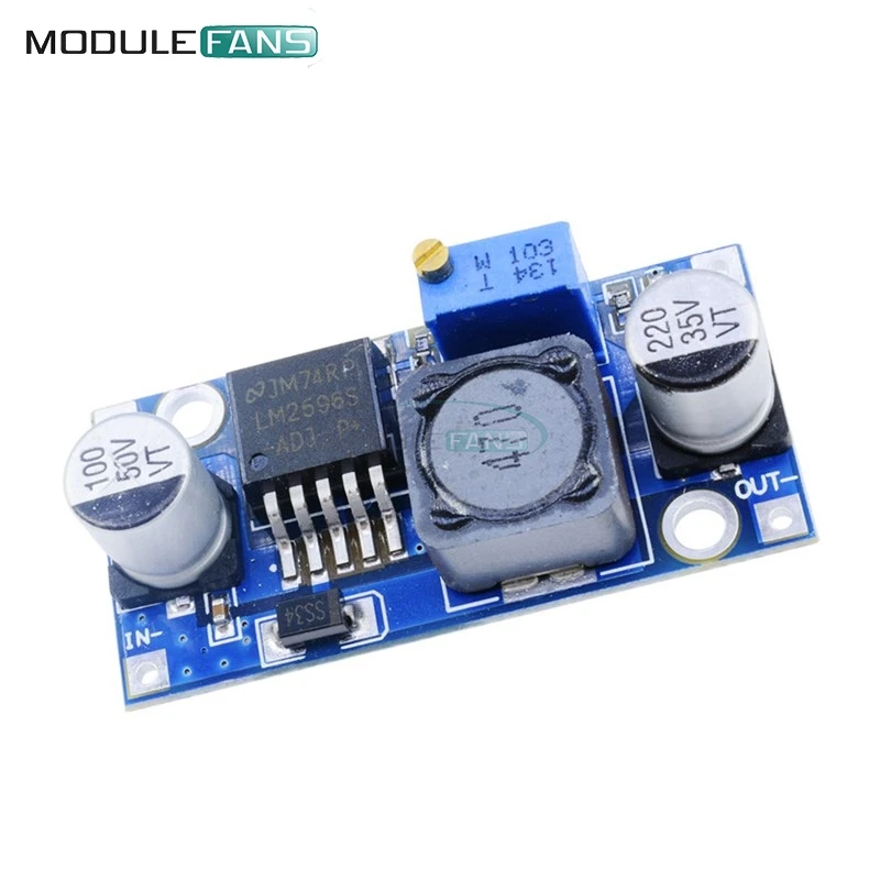 

DC-DC Step Down Buck Converter Module LM2596 3.2V-40V To 1.25V-35V Adjustable Power Voltage Regulator