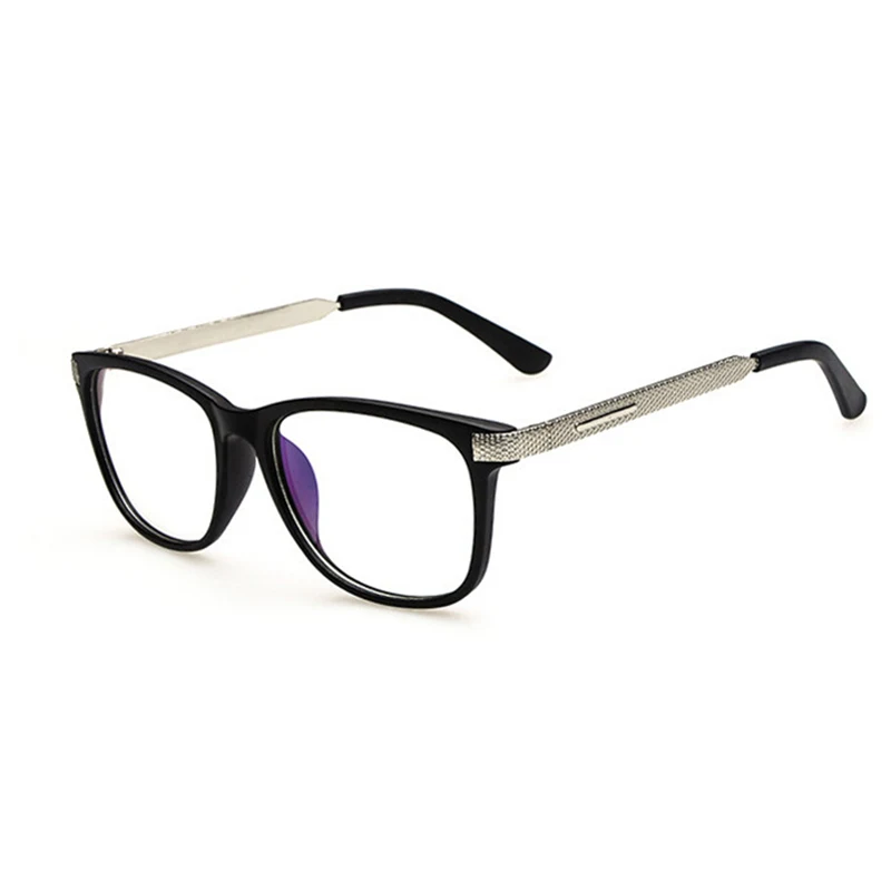 Модные металлические очки Для женщин ретро Винтаж близорукость очки с оправой для Для мужчин квадратные очки Оптические прозрачные Óculos - Цвет оправы: Matte black
