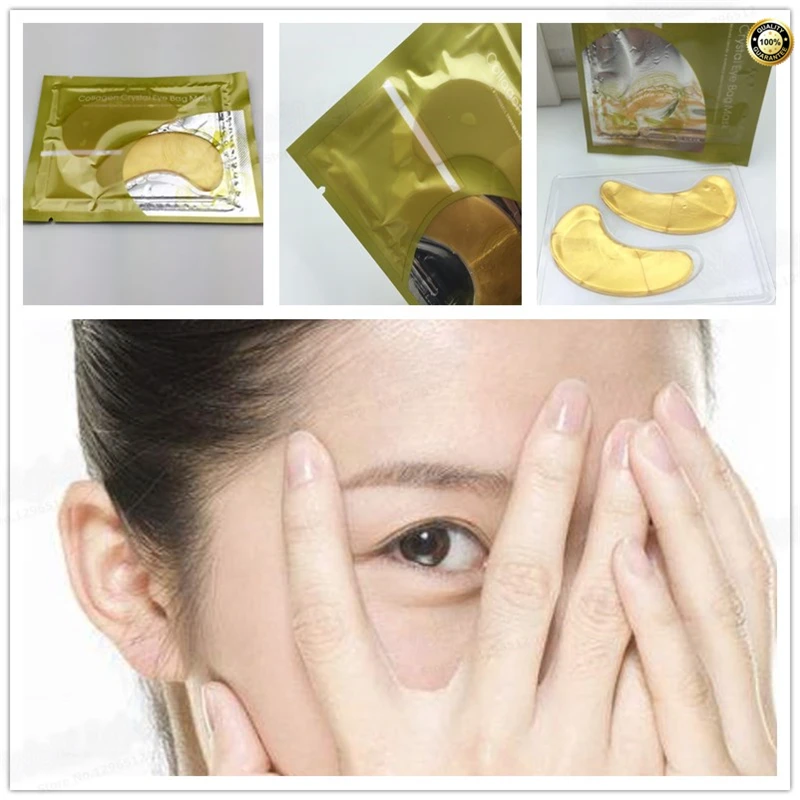 

Korea golden pearl Collagen eye mask anti wrinkle sleeping eye patch dark circles eye bags remover gold gel mask Eye care 1 bag