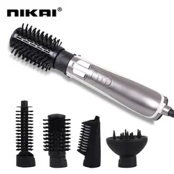 NIKAI 4 в 1 Многофункциональный горячего воздуха расческа для выпрямления волос щипцы инструмент мульти-функциональный расчески для салона