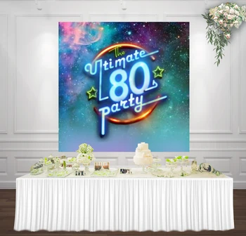 

HUAYI Rainbow starry sky 80 theme photography backdrop background for party sm-052