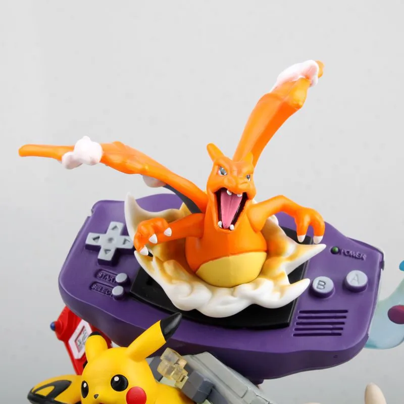 Аниме статуя из смолы Gameboy Pika Mewtwo Charizard фигурка героя игрушки Сказочная