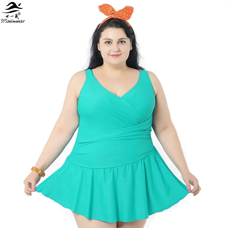 Women Summer Dress One Piece Swimsuits Big Women Extra Large Size Swimwear Big Girl Swimwear