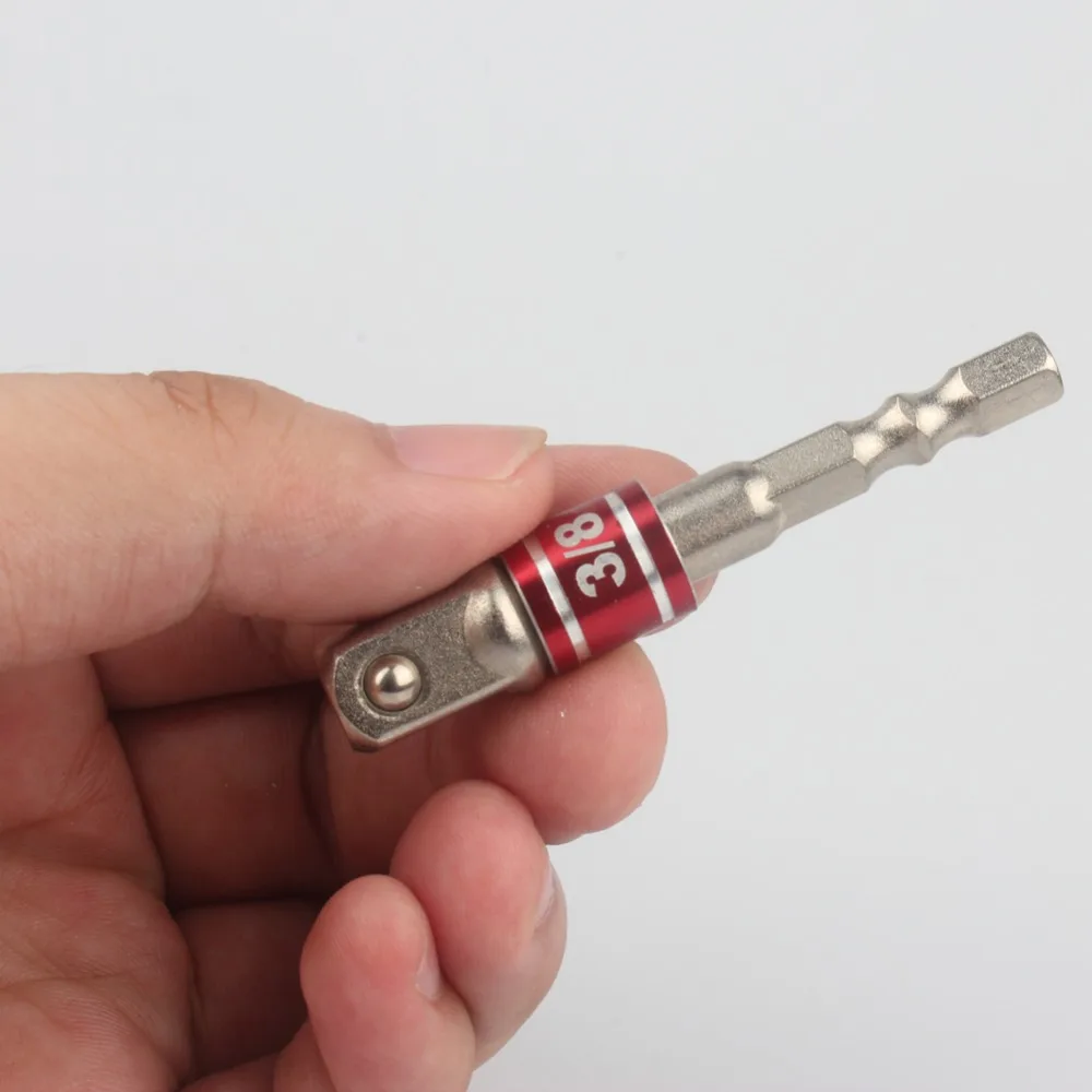 3pcs/set Chrome Vanadium Steel Socket Adapter Hex Shank 1/4