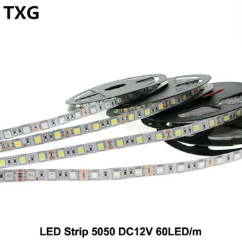 

LED Strip 5050 DC12V Flexible LED Light 60 LED/m White / Warm White / Cold White Red / Greed / Blue \ Yellow / RGB 5m/lot.