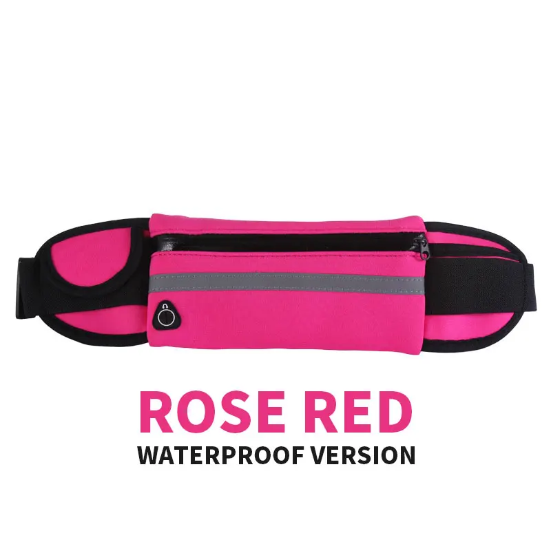 Универсальный поясной ремень сумка для iPhone Xiaomi 4-6 дюймов Открытый Бег Фитнес Велоспорт чехол для samsung huawei чехол - Цвет: rose red