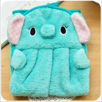 Кухонных салфеток кораллового бархата милые Мультяшные животные детские полотенца для рук полотенце для ванной - Цвет: Elephants
