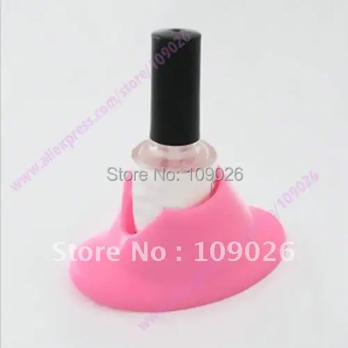 20 штук розовый Дизайн ногтей Лаки польский салон Дисплей бутылка Резина подставка держатель# na943