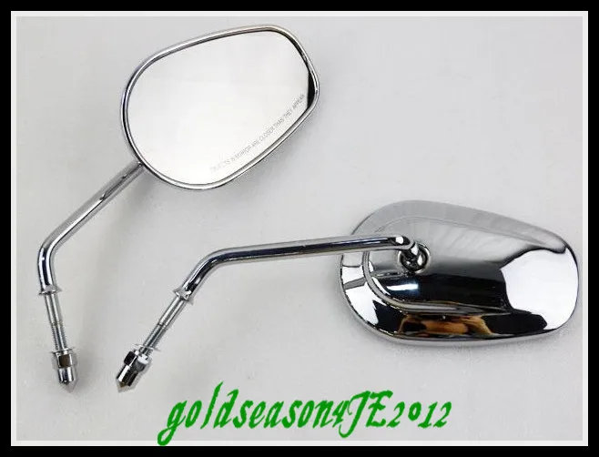 Freeshipping Motorcycle Chrome Oval Mirror for Harley Softail Dyna