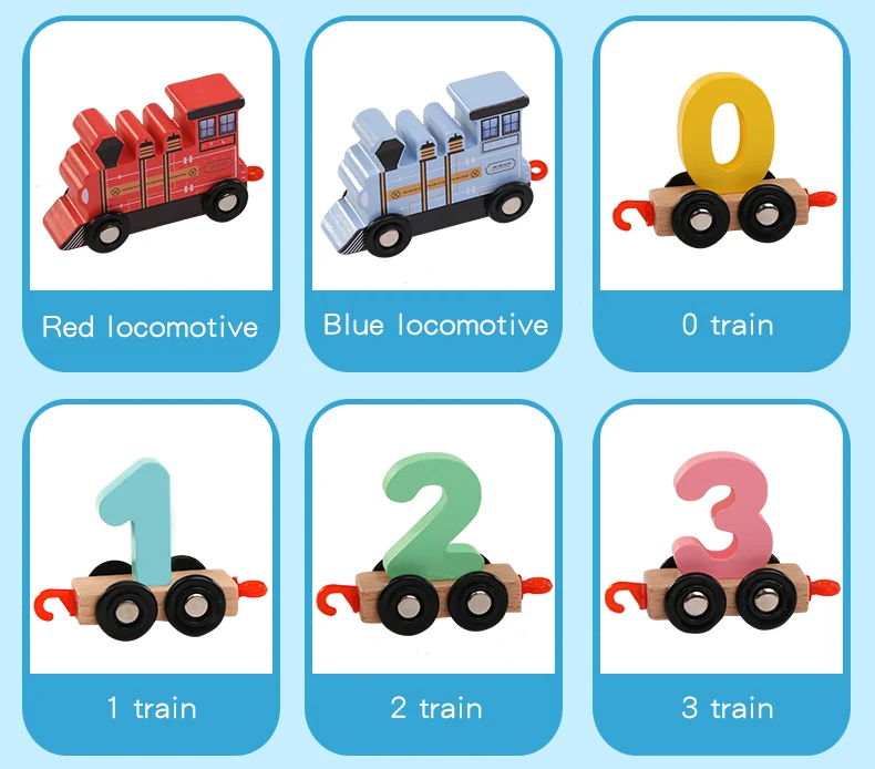 Logwood Новинка Монтессори 0-9 цветов цифровой деревянный поезд Ранние развивающие игрушки строительные блоки детские игрушки подарок