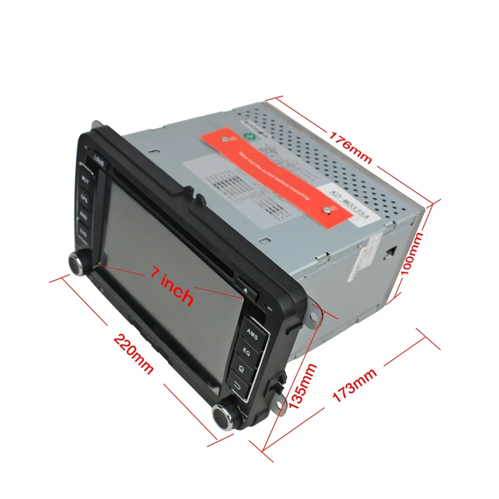 Discount 1024*600 Android 8.1 Car Radio DVD GPS Multimedia Head Unit for Skoda Octavia FABIA SUPERB VW Passat CC Golf Polo Tiguan Caddy 1