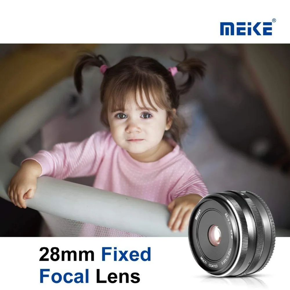 Meike 28 мм f2.8 фиксированный объектив ручной фокусировки для Olympus Panasonic M4/3 APS C