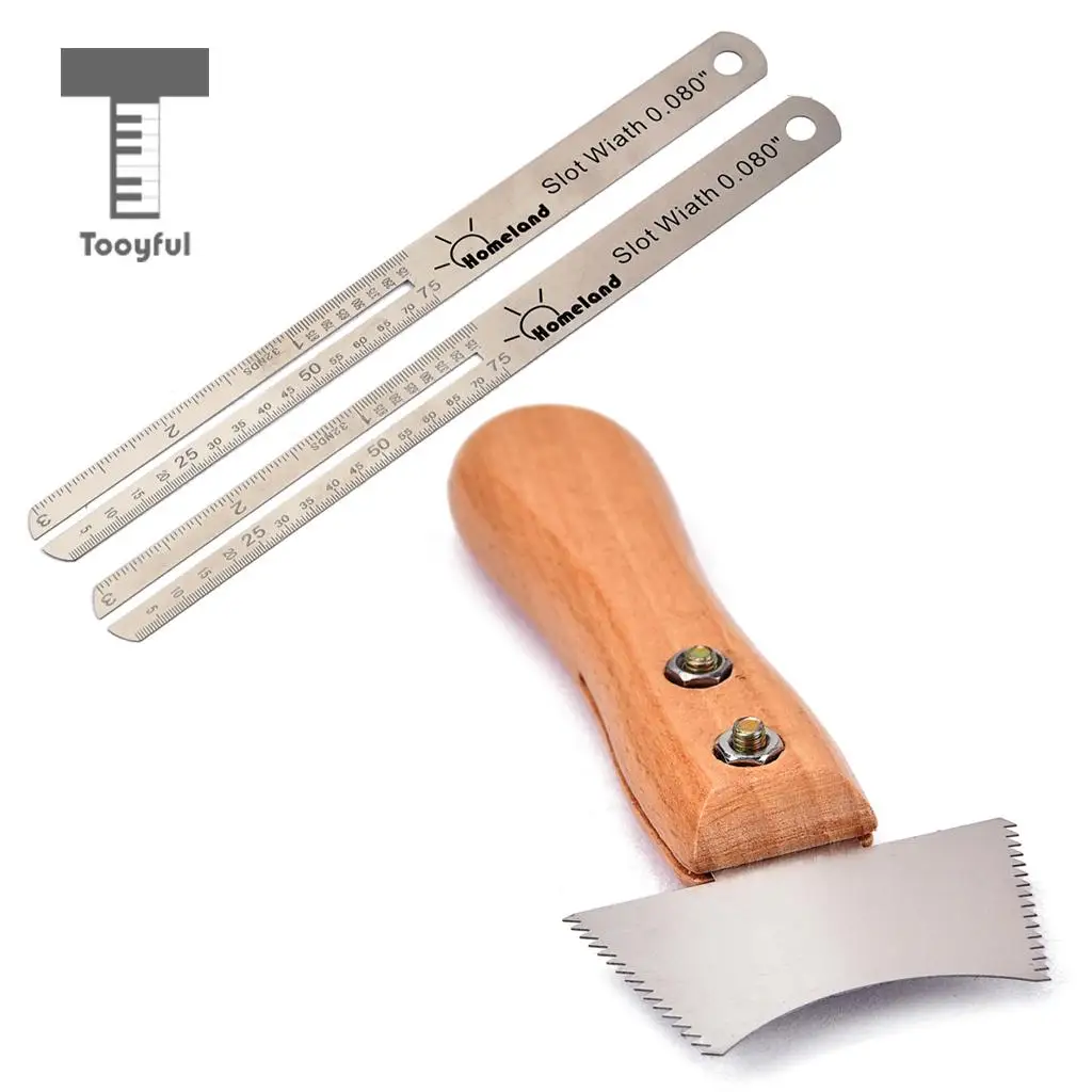 Tooyful Durable Stainless Steel Guitar Bass Ukulele Violin Fretboard Repair Tools Jagged Knife for Guitarist Luthier