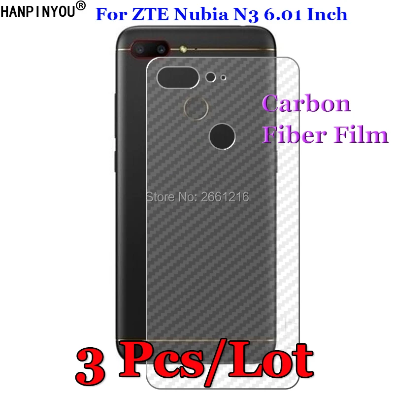 3 шт./лот для ZTE Nubia N3 6 01 дюйма 3D противоскользящая задняя пленка из прозрачного