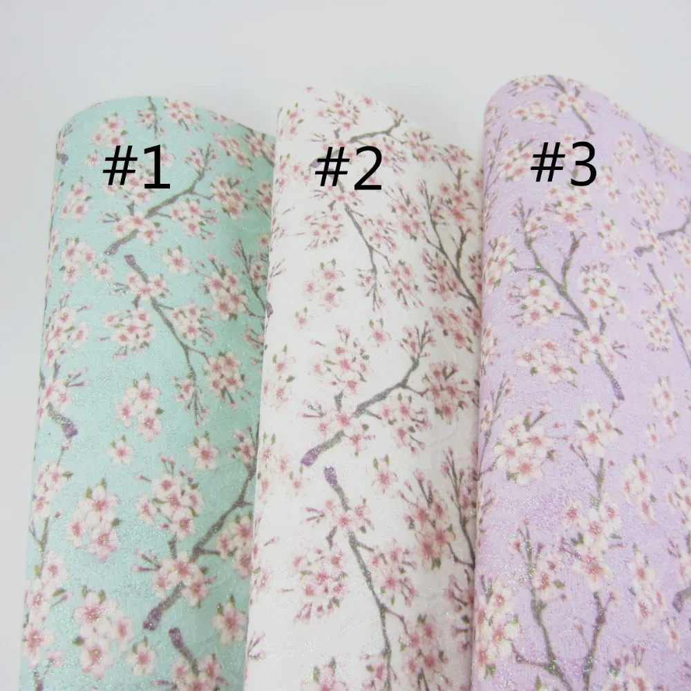 

A4 sheet 8"X11.8" Flower Chunky Glitter Fabric Leather Faux PU Leather Fabric For craft Sewing bows DIY 1pieces DIY F0055