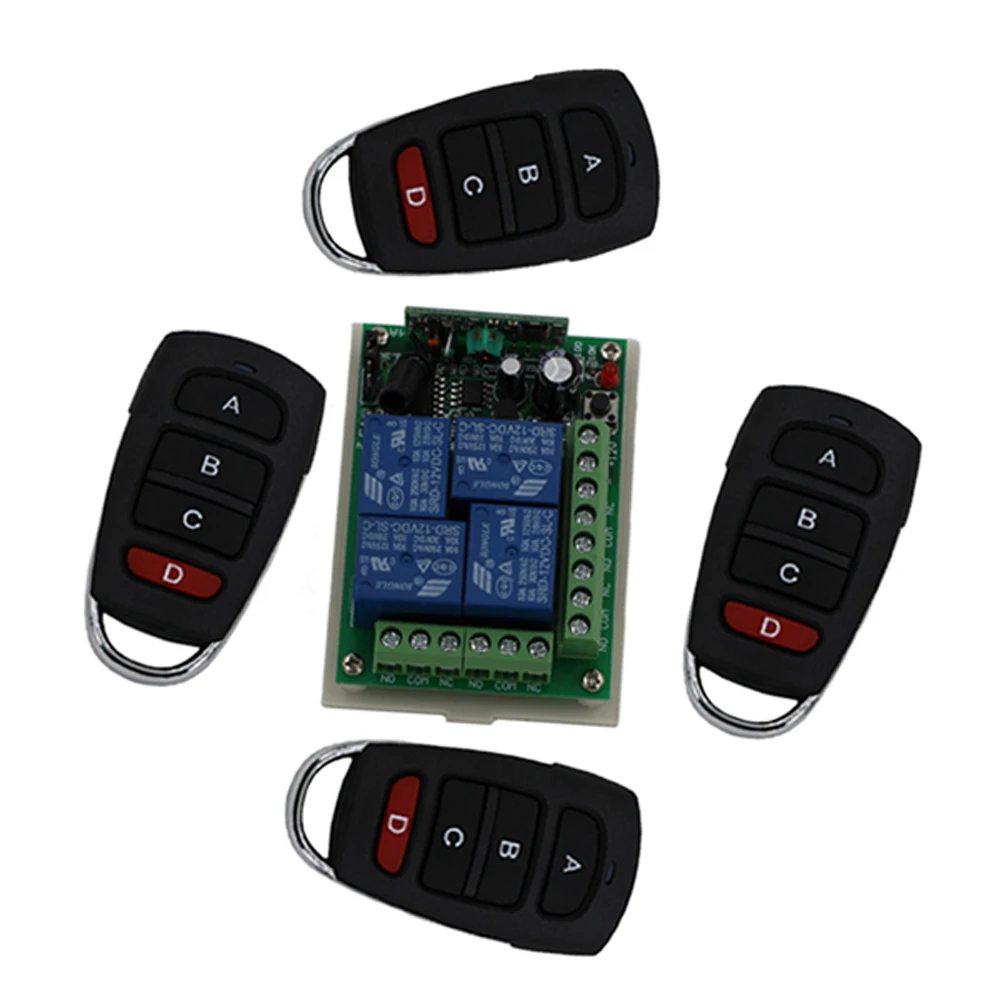High Quality DC24V RF Wireless Remote Control Switch 4CH 10A 1pcs