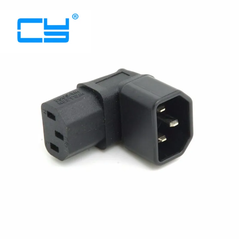 

IEC C14 Male plug to Down Right Angled 90 Degree iec angle IEC C13 Female socket Power Extension Adapter connector adaptor