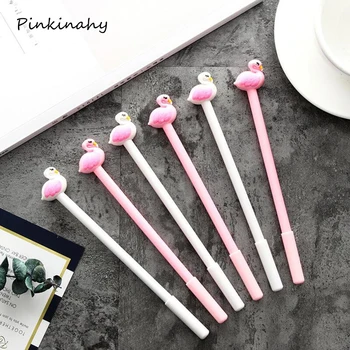 

30 pcs/lot Gel pen Cute Flamingo black ink pens for writing Pink bird Signature pen office school supplies canetas Gift