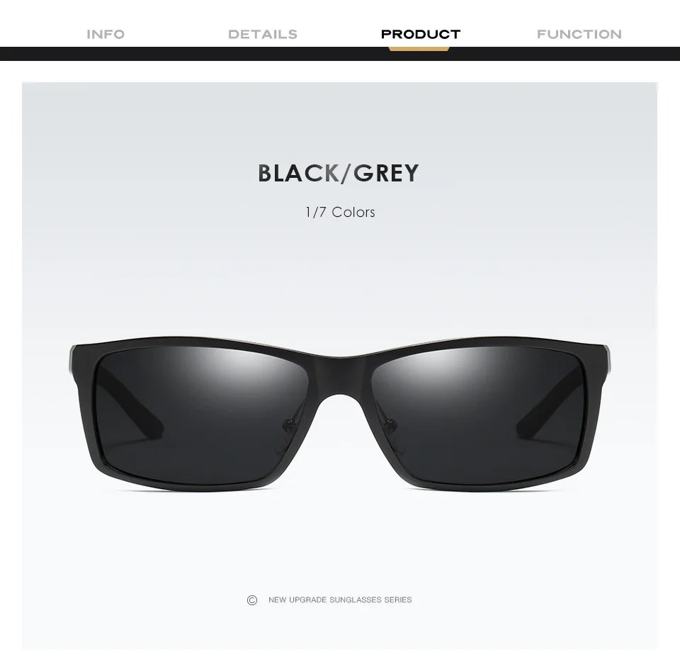 Винтаж бренд солнцезащитных очков Для мужчин поляризационные квадратный ретро мужской Pollaroid ночного вождения солнцезащитные очки 2018 для