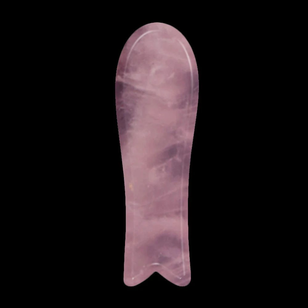 Прямая Jade Гуа Ша массаж камень розового кварца Guasha нефрита массажер Природный кристалл Yoni Wand лица Гуа Ша массаж RUITONG