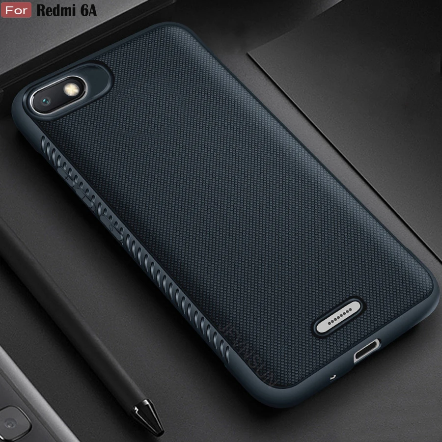 

JFVNSUN For Xiaomi Redmi 6A Case 2GB+16GB 5.45" SLIM Anti Slip Matte Soft TPU Silicone Armor Protective Case For Redmi 6A Cover