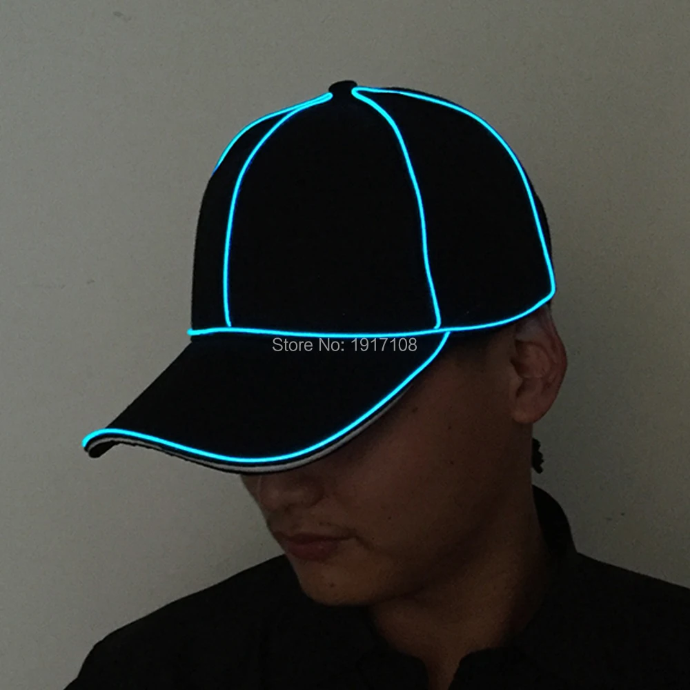 Новые модные вечерние головные уборы Snapback хлопка LED классные светильник EL