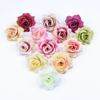 

Silk roses flower wall 5pcs christmas decorations for home wedding bridal accessories clearance brooch cheap artificial flowers